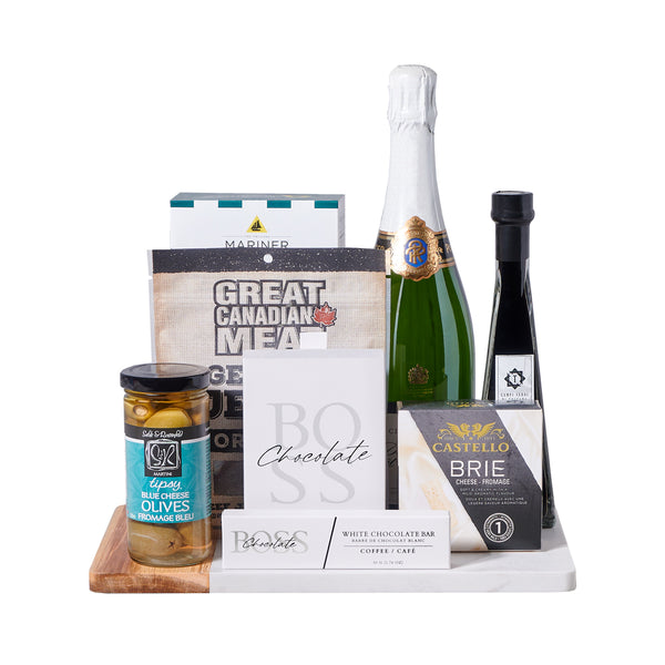 Fruit & Cheese Champagne Gift Set – champagne gift baskets – US delivery -  Good 4 You Gift Baskets USA