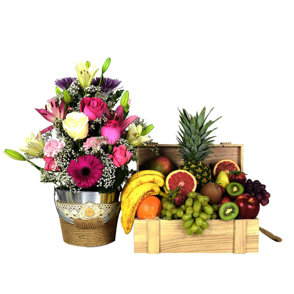 Mother's Day Flowers & Harvest Grand Gift Basket - Mother's Day Gifts -  Good 4 You Gift Baskets USA