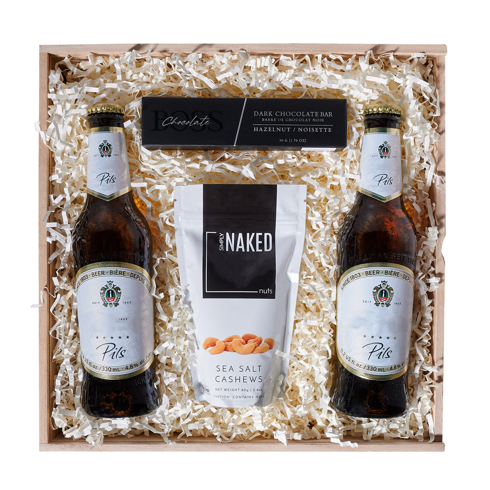 The Duo Sweet &amp; Salty Beer Box, beer gift, beer, gourmet gift, gourmet, chocolate gift, chocolate