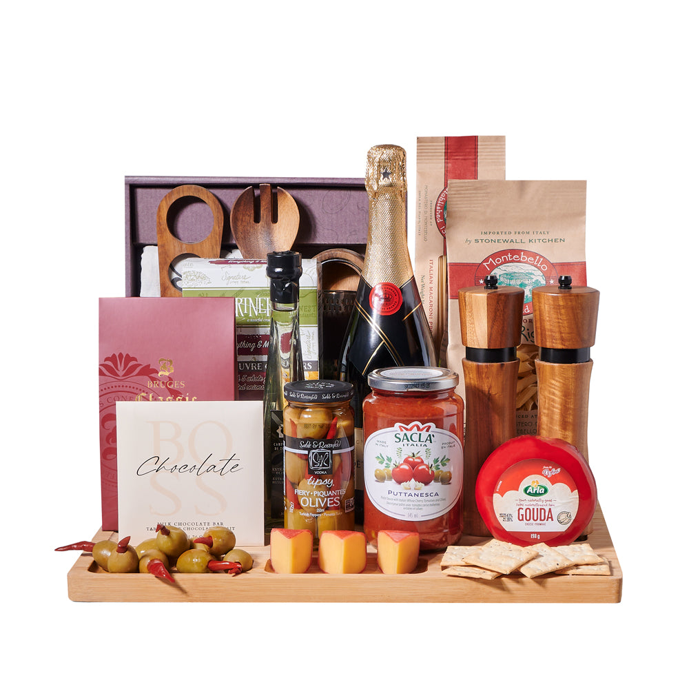 Sophisticated Cheese Board Champagne Gift – champagne gift baskets – US  delivery - Good 4 You Gift Baskets USA