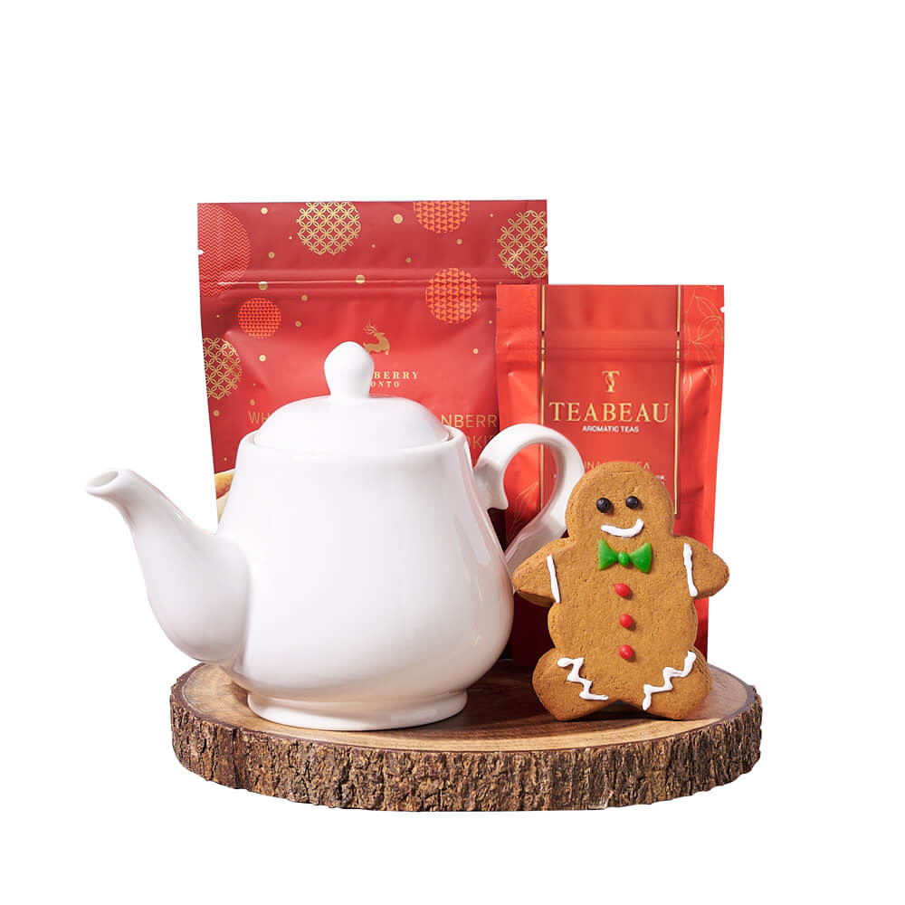 Christmas Tea &amp; Cookie Gift Board, christmas gift basket, christmas gift, christmas, holiday gift, holiday, holiday gift basket, tea gift, tea gift basket, tea