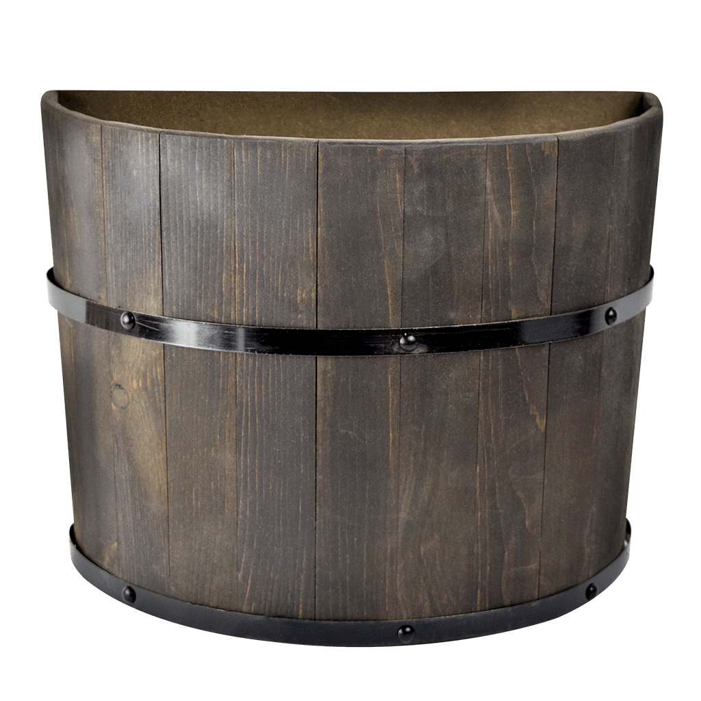 Wooden Half Barrel