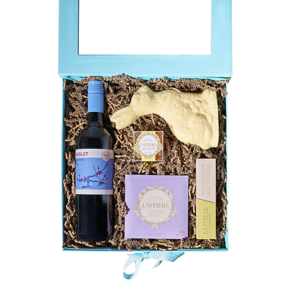 Easter Sweet Treat &amp; Wine Gift Box, easter gift, easter, wine gift, wine, chocolate gift, chocolate, gourmet gift, gourmet