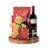 Festive Wine & Gingerbread Gift, wine gift, wine, christmas gift, christmas, holiday gift, holiday, gourmet gift, gourmet