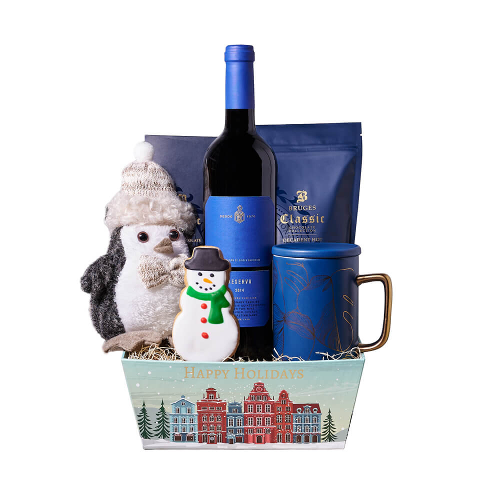 Frosty &amp; Fun Wine Gift, wine gift, wine, christmas gift, christmas, holiday gift, holiday, gourmet gift, gourmet