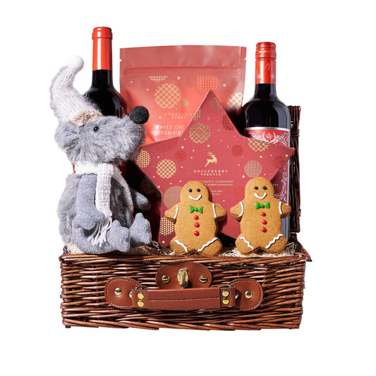 Great Christmas Mouse Gift Set, wine gift, wine, christmas gift, christmas, holiday gift, holiday, gingerbread gift, gingerbread, gourmet gift, gourmet