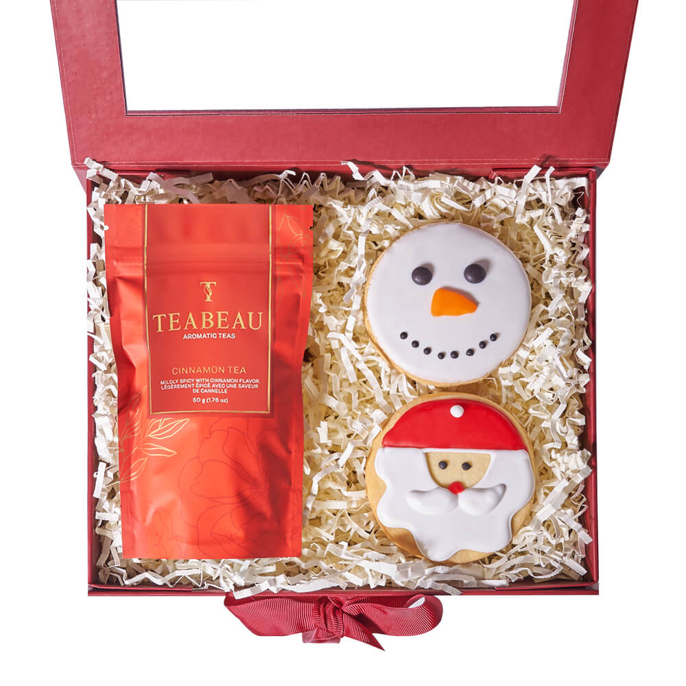 Holiday Tea &amp; Cookie Gift Box, tea gift, tea, cookie gift, cookie, christmas gift, christmas, holiday gift, holiday