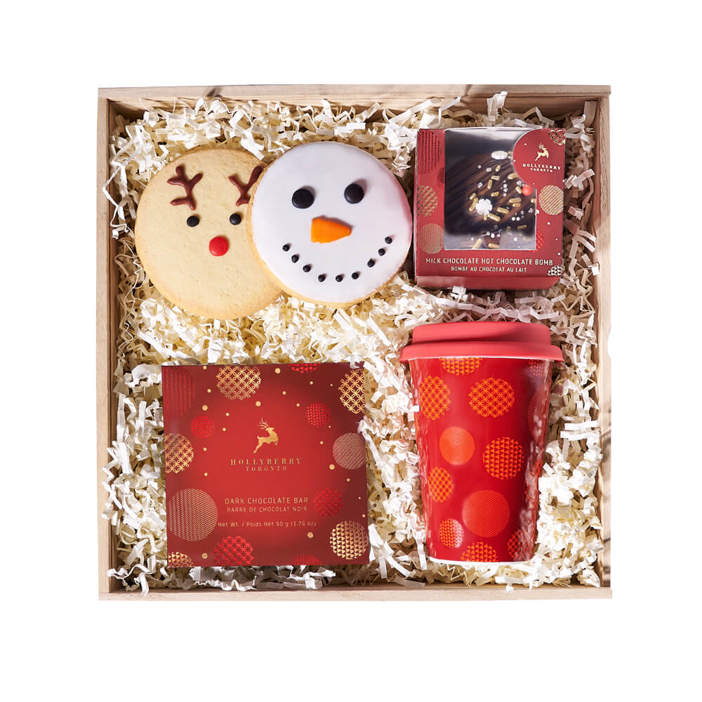 Hot Chocolate &amp; Cookie Gift Box, christmas gift, christmas, holiday gift, holiday, gourmet gift, gourmet, chocolate gift, chocolate