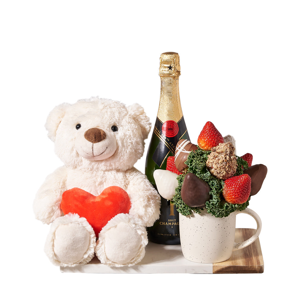 –　You　Baskets　champagne　Gift　–　gift　Gift　US　delivery　Good　baskets　Sparkling　Chocolate　Bear　Wine,　Strawberry　USA