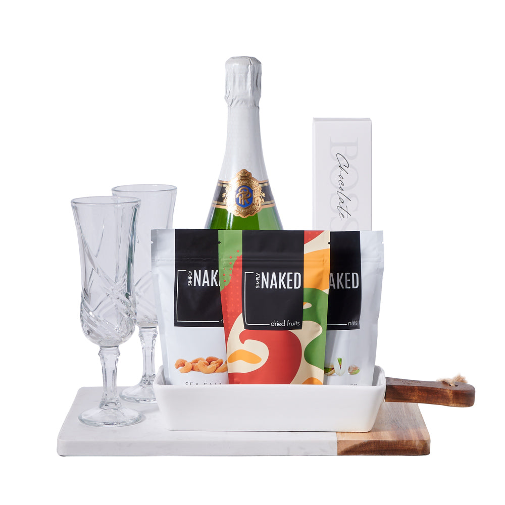 Healthy Celebration Champagne Gift, champagne, champagne gift, sparkling wine, sparkling wine gift, gourmet gift, gourmet,