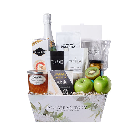 Celebrate Love Champagne Gift, gourmet gift, gourmet, champagne gift, champagne, sparkling wine gift, sparkling wine, fruit gift, fruit, romantic gift, romance