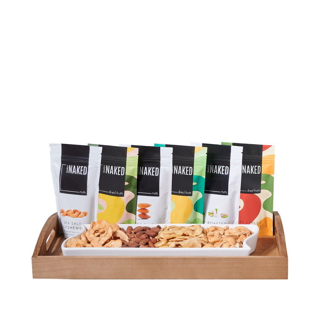 Grand Fruit &amp; Nut Snack Tray, dried fruit &amp; nuts gift, dried fruit &amp; nuts, gourmet gift, gourmet, healthy gift, healthy