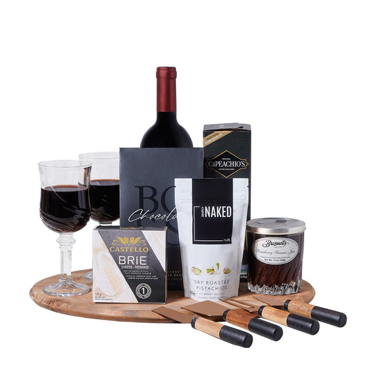 Fresh & Bountiful Wine Gift, gourmet gift, gourmet, wine gift, wine, cheeseboard gift, cheeseboard, cheese gift, cheese