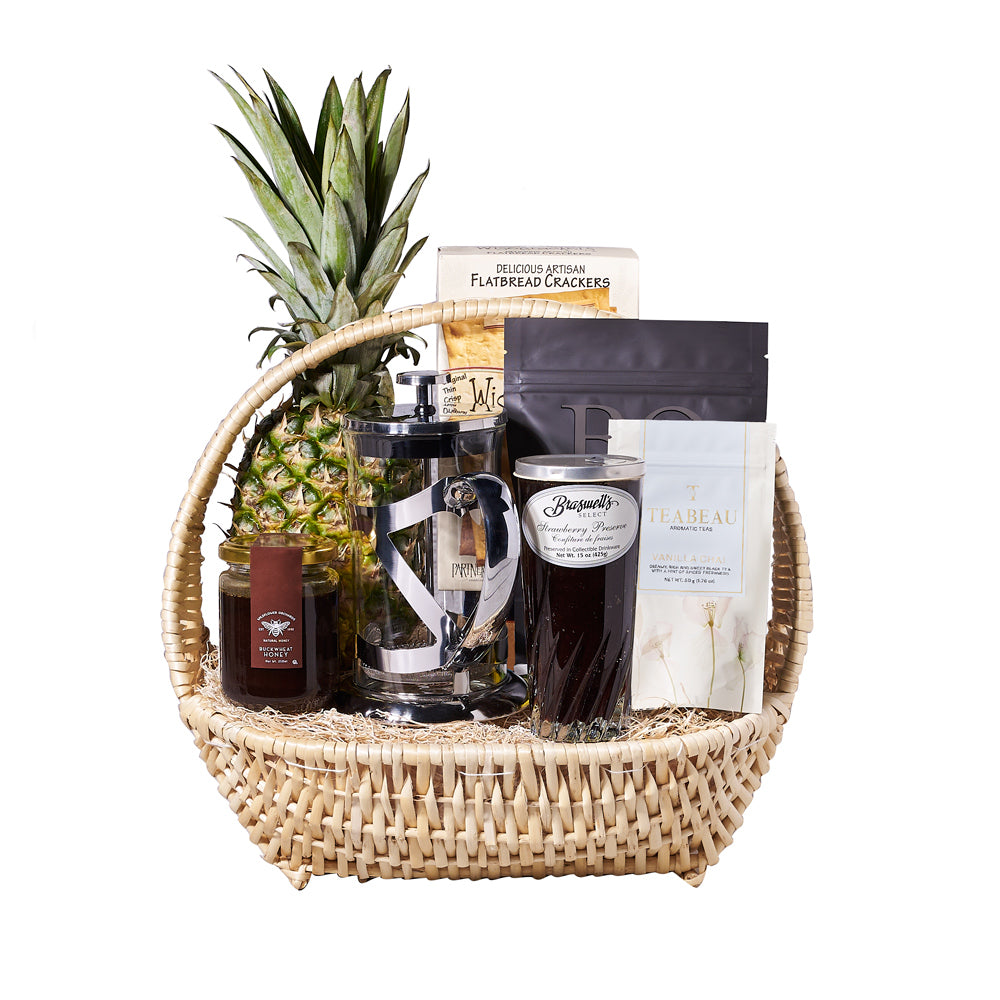 Cozy Snacks &amp; Tea Gift, tea gift, tea, gourmet gift, gourmet, fruit gift, fruit