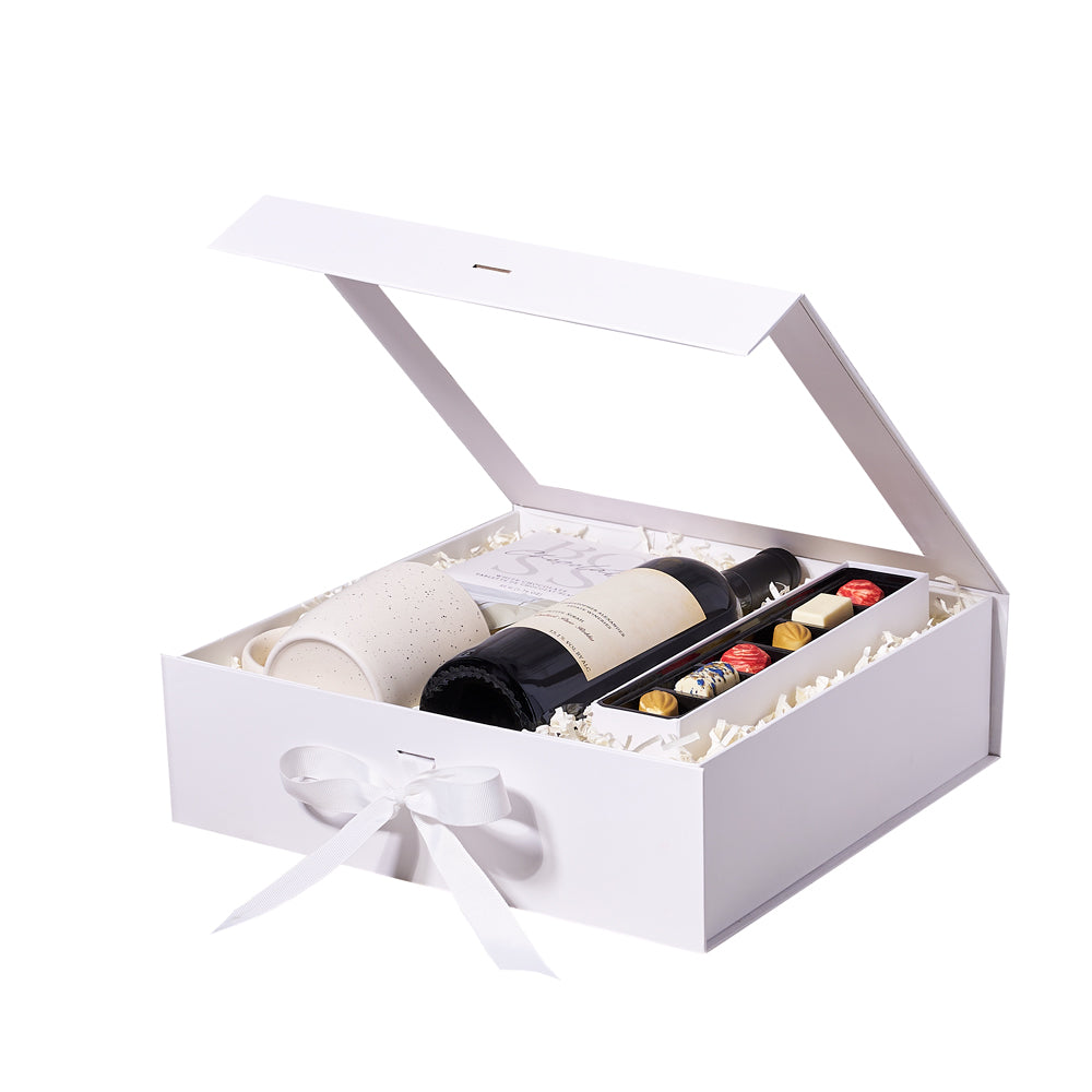 Snacks are Served Wine Gift, wine gift, wine, gourmet gift, gourmet, tea gift, tea, chocolate gift, chocolate