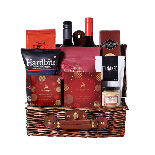 Jolly Wine Duo Christmas Gift Basket, wine gift, wine, christmas gift, christmas, gourmet gift, gourmet, holiday gift, holiday