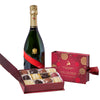 Champagne & Chocolate Duo Gift Set, Christmas Gift Baskets, Champagne Gift Baskets, Gourmet Gift Baskets, Chocolate Gift Baskets, Chocolate Truffles, Champagne, Xmas Gifts, USA Delivery