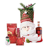 Christmas Santa Stocking Gift Set with Liquor, christmas gift basket, christmas gift, christmas, holiday gift basket, holiday gift, holiday, gourmet gift basket, gourmet gift, gourmet, liquor gift basket, liquor gift, liquor