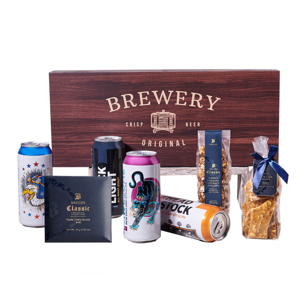 Craft Beer Gift Box - 8pc Beer Gifts for Men Gift Basket Beer Lover Gift - Home Wet Bar