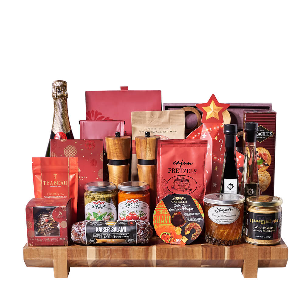 Ultimate Holiday Bounty &amp; Champagne Gift, christmas gift, christmas, holiday gift, holiday, gourmet gift, gourmet, champagne gift, champagne, sparkling wine gift, sparkling wine