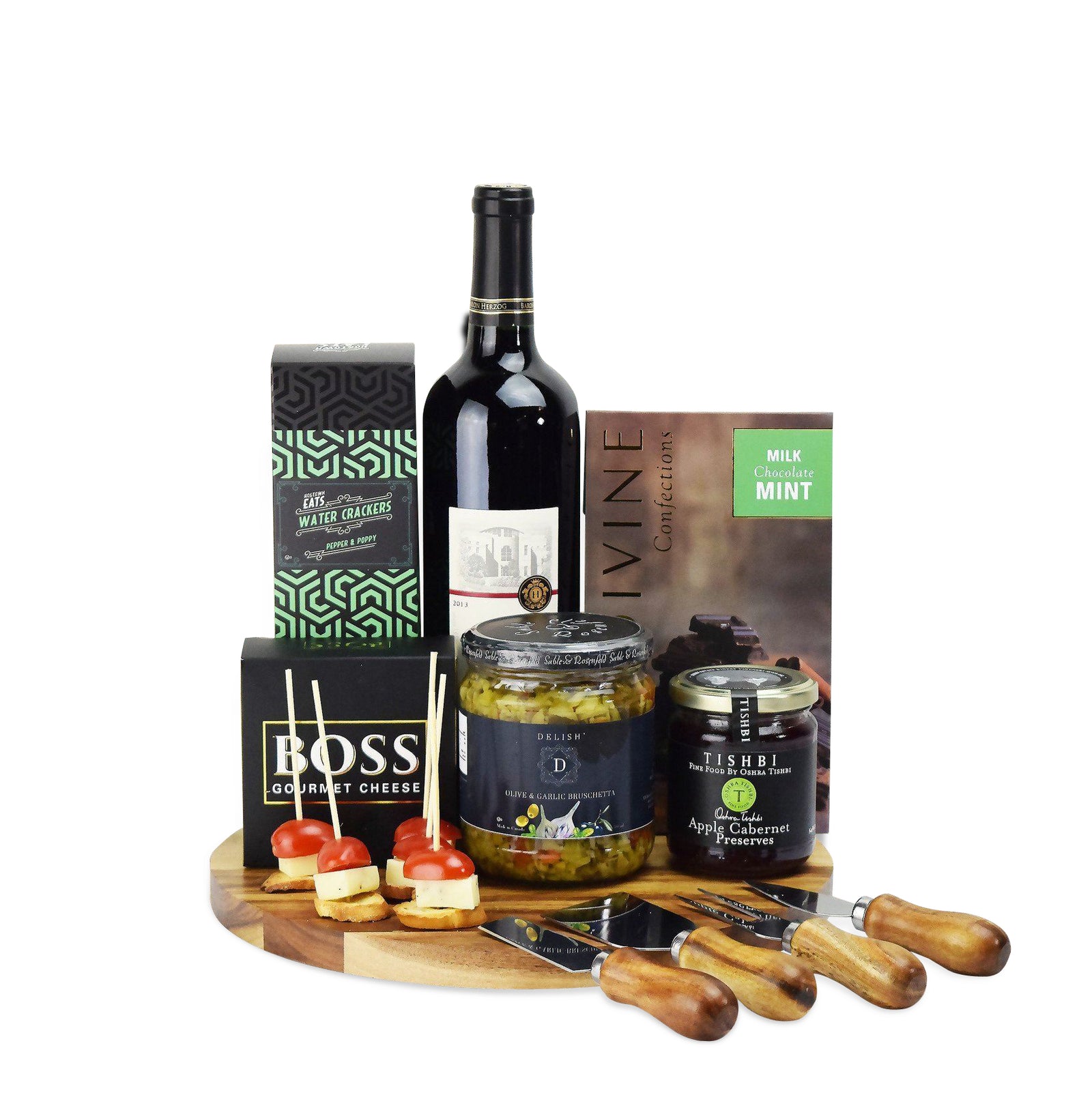 Wonderful Wine Gift Basket - Good 4 You Gift Baskets USA