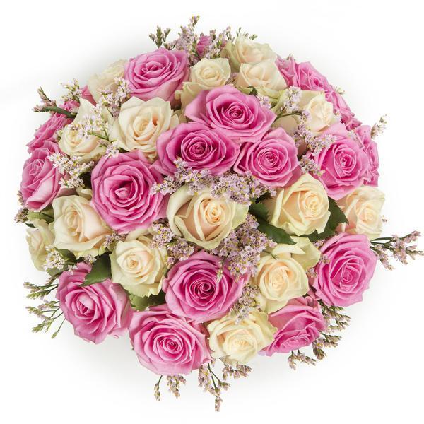 Bouquet of Pink &amp; White Roses